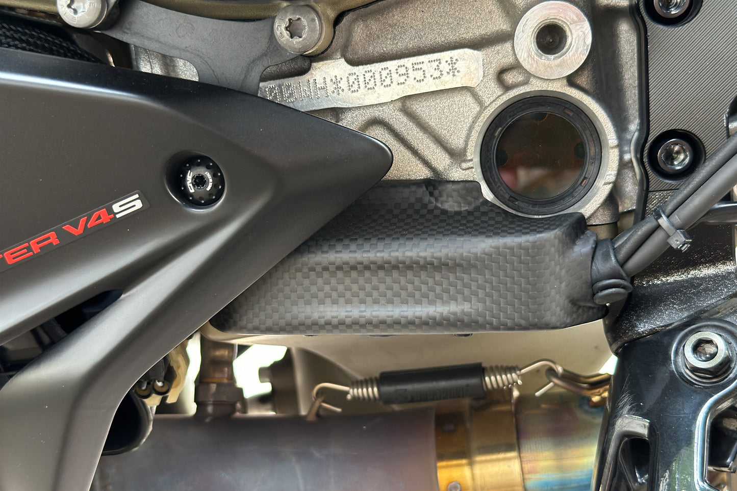 Quickshifter kabel beschermer mat carbon Ducati Streetfighter V4 S (2020-2022)