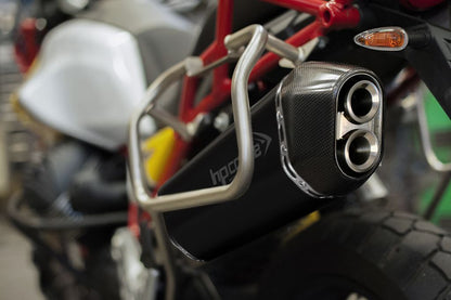 HP Corse Exhaust SPS Carbon Black Moto Guzzi V85 TT Guardia d'Onore 2022-2023