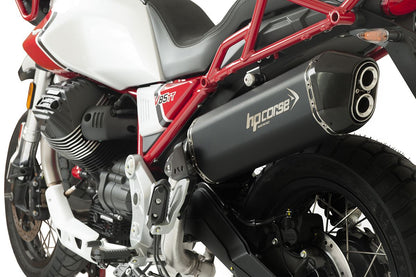HP Corse Exhaust SPS Carbon Black Moto Guzzi V85 TT Guardia d'Onore 2022-2023