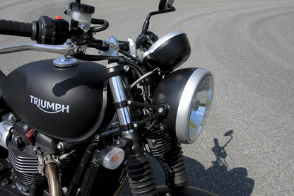 LSL -strålkastarmonteringsfästen med indikatorinnehavare för Triumph Street Twin