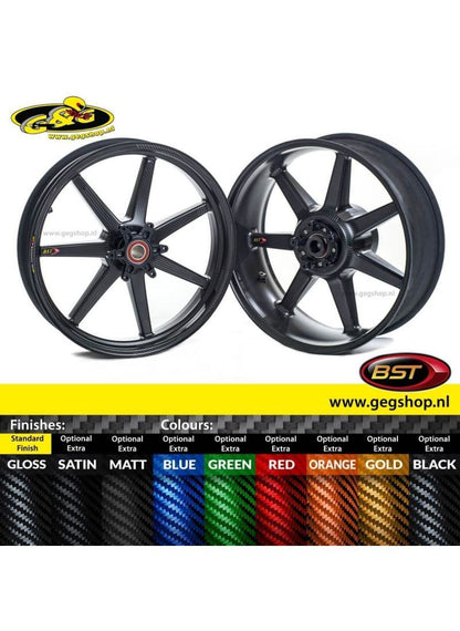 BST kol bakre kant svart mamba 6.625 x 17 "Kawasaki zx10r / zx10rr 2016 - 2023