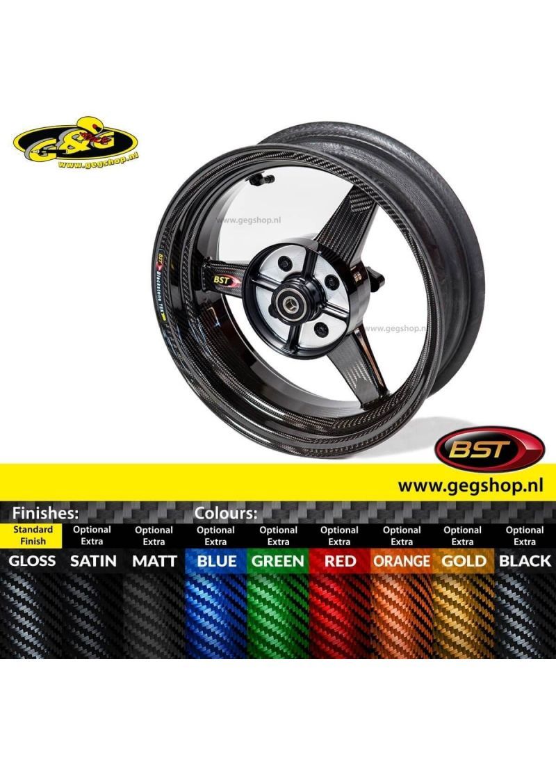 BST Carbon Achtervelg Tripple Tek 4,0 x 12" Kawasaki Ninja 250 / 300
