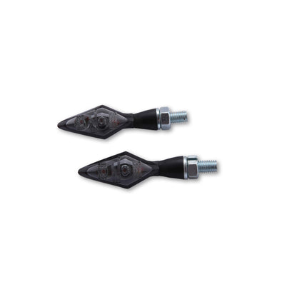 Luz trasera LED de Highsider, luz de freno, unidad de señal de giro cabezal doble, negro, teñido
