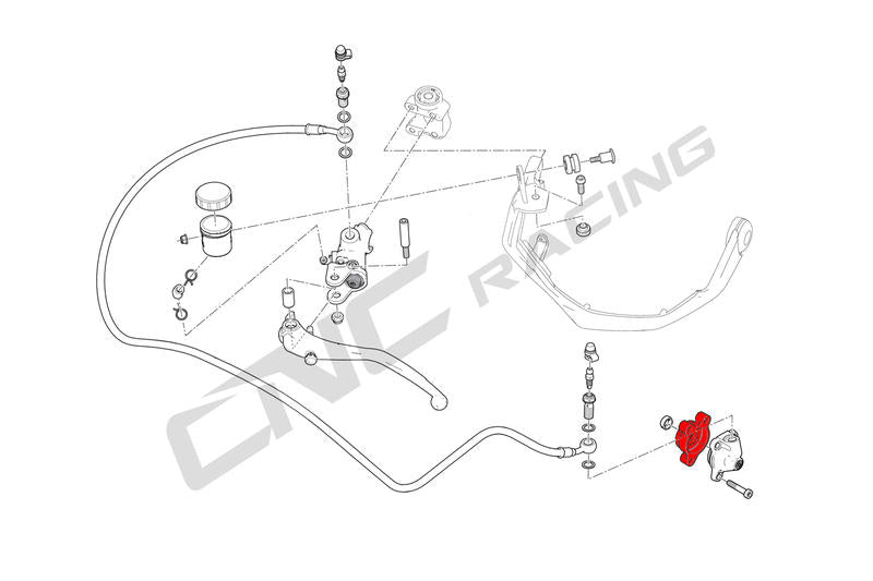 Drukzuiger koppeling bevestigingsbeugel Ducati Monster V2 (2026+)