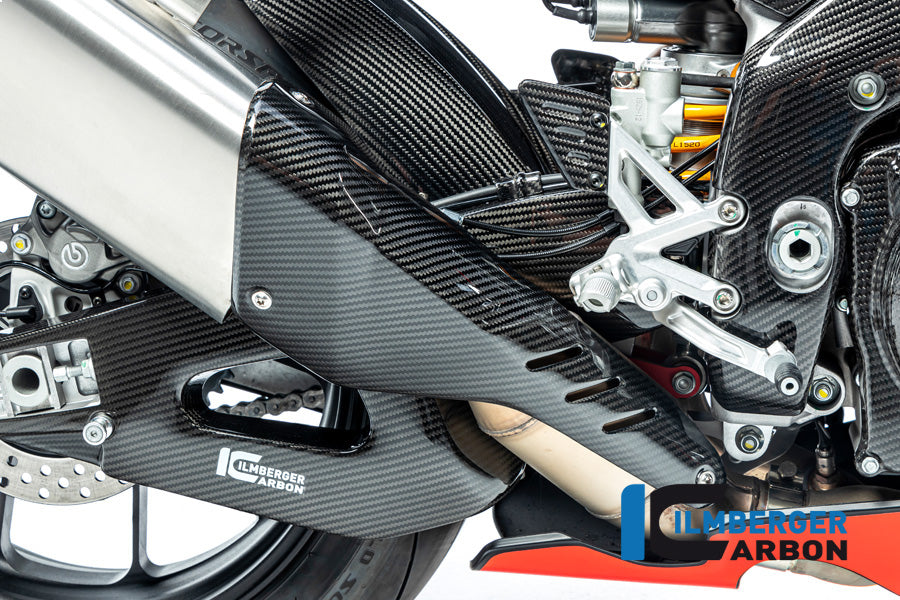 Uitlaathitteschild glanzend carbon carbon Aprilia RSV4 (2021+)