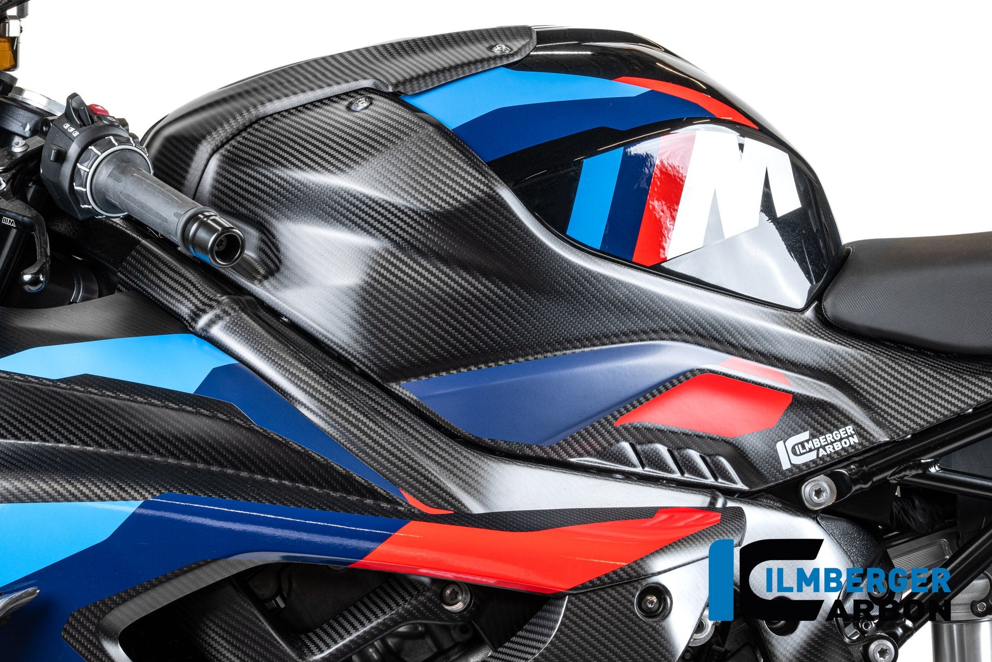Tank zijpaneel links compleet mat carbon BMW S 1000 RR (2025+)