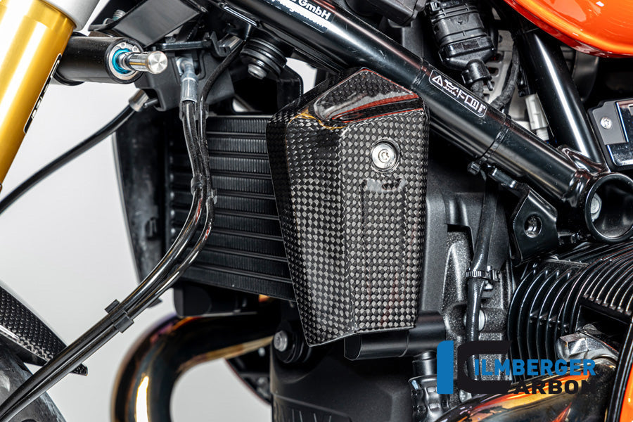 Oliekoeler cover links glanzend carbon BMW R12S (2025+)