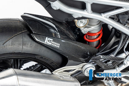 Achterspatbord (hugger) incl. kettingbeschermer glanzend carbon BMW M 1000 R (2025+)