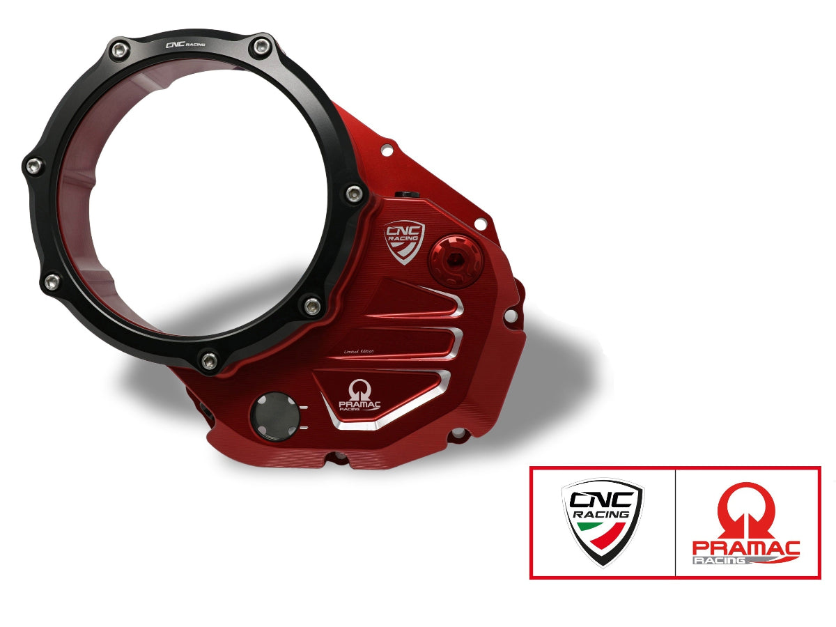 Koppelingsdeksel met open venster Pramac Racing Edition Ducati Hypermotard 950 RVE (2020-2025) rood-zwart