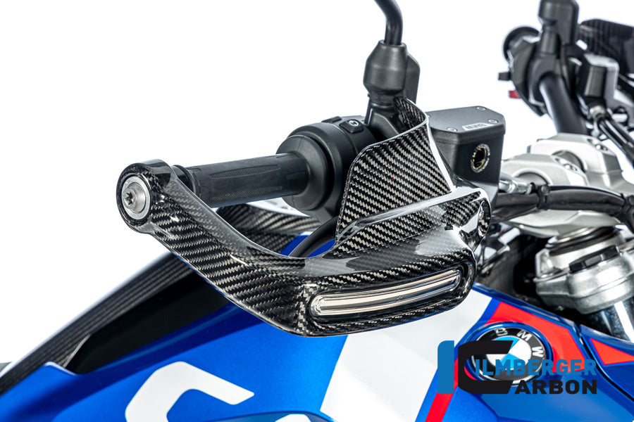 Handkap handbeschermer Hoog met Knipperlicht rechts glanzend carbon BMW R1300GS Option 719 Tramuntana 2023+