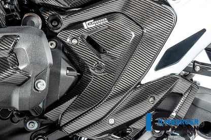 Driehoekige Frame cover links glanzend carbon BMW R1300GS Option 719 Tramuntana 2023+