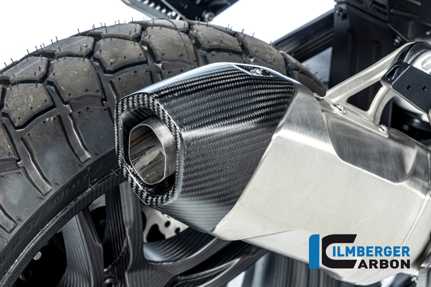 Uitlaatdemper beschermer (Achterzijde) mat carbon BMW R1300GS Option 719 Tramuntana 2023+