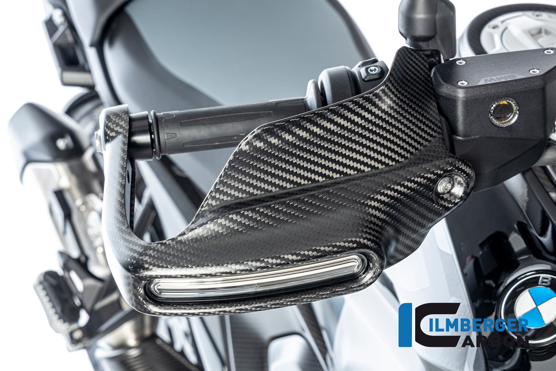 Handkap handbeschermer Hoog met Knipperlicht rechts mat carbon BMW R1300GS Option 719 Tramuntana 2023+