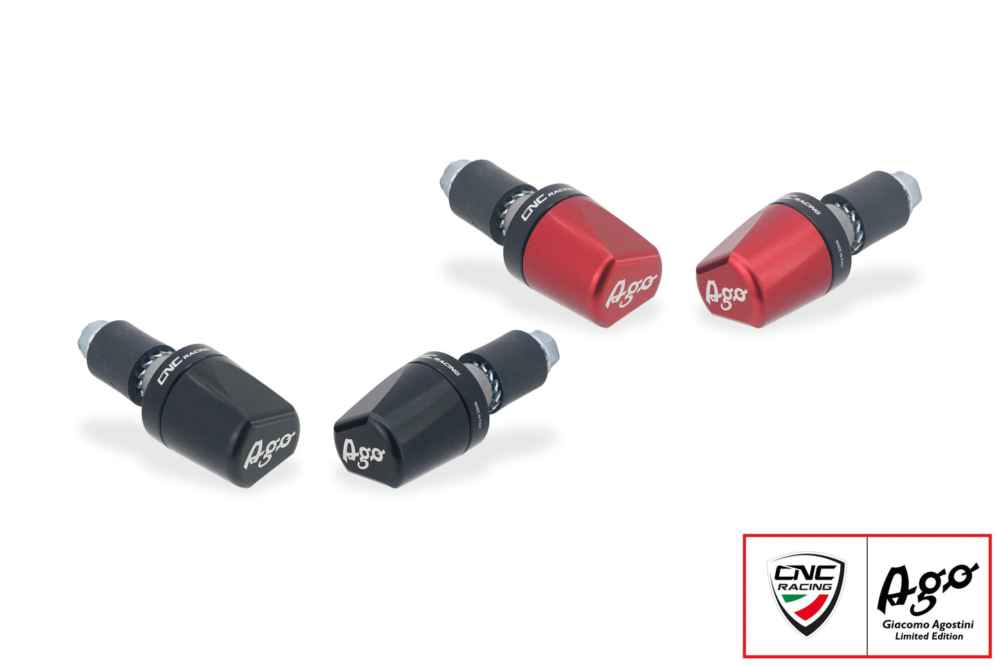 Handlebar end weights 'Look' - Giacomo Agostini Limited Edition Aprilia Tuono V4 (2025+)