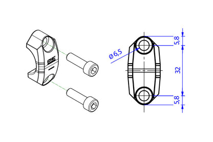 Brembo steun zonder spiegel schroefdraad Ducati Streetfighter V4 (2020-2022)