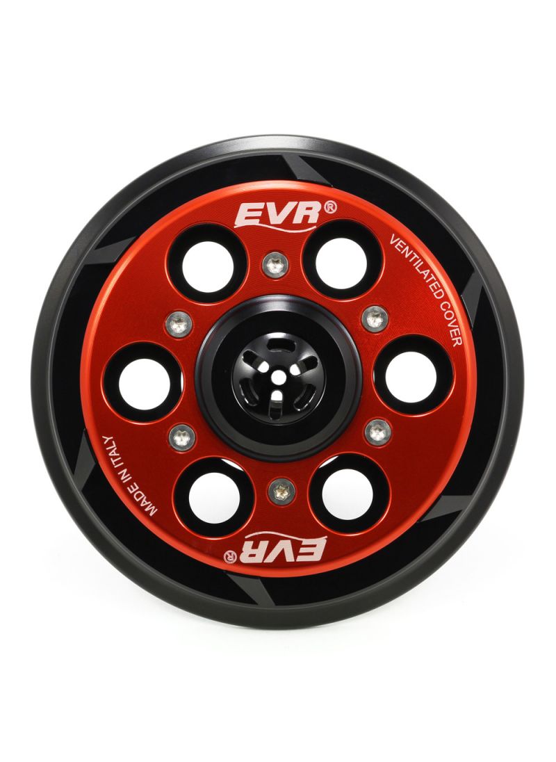 EVR geventileerde Drukplaat Koppeling - basis zwart / rode topplaat Ducati Hypermotard 1100 EVO (2010-2012)