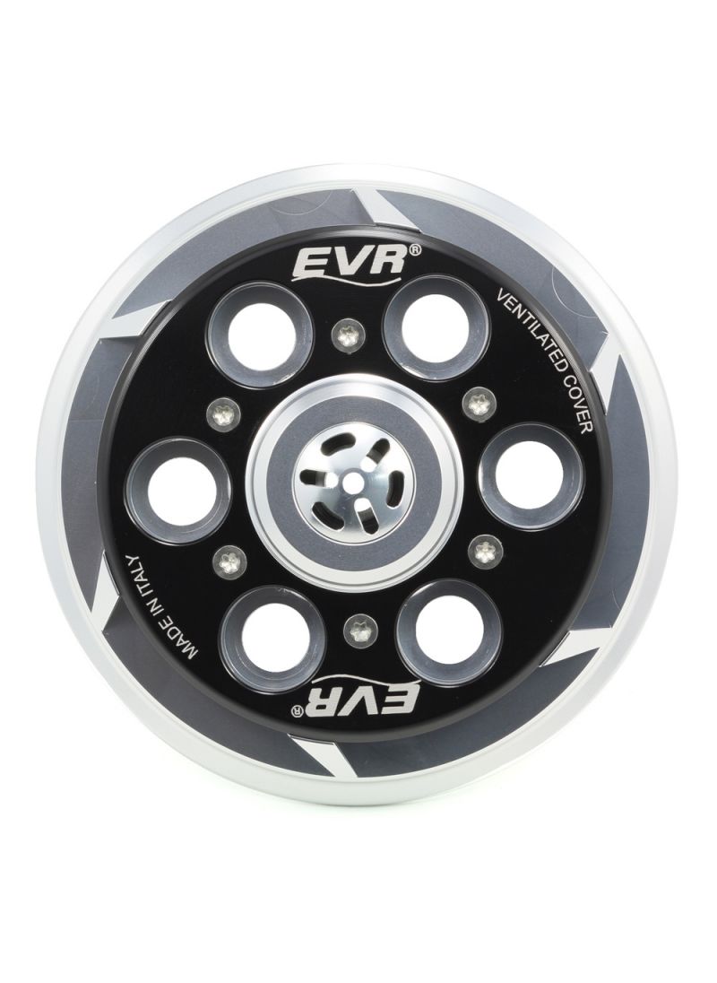 EVR geventileerde Drukplaat Koppeling - basis zilver / zwarte topplaat Ducati Hypermotard 1100 EVO (2010-2012)