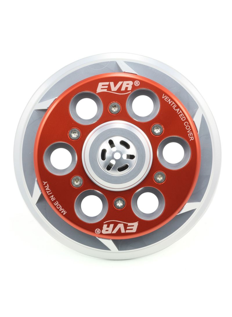 EVR geventileerde Drukplaat Koppeling - basis zilver / rode topplaat Ducati Hypermotard 1100 EVO (2010-2012)