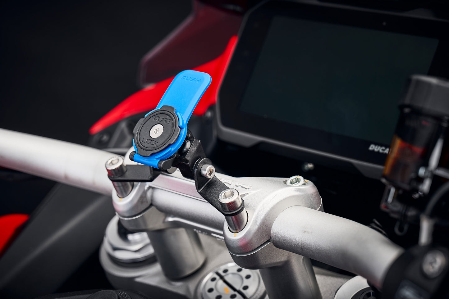 Navigatiesteun (stuurklemmontage) Evotech Performance voor Quad Lock - Ducati Multistrada V4 S Sport (2021+)