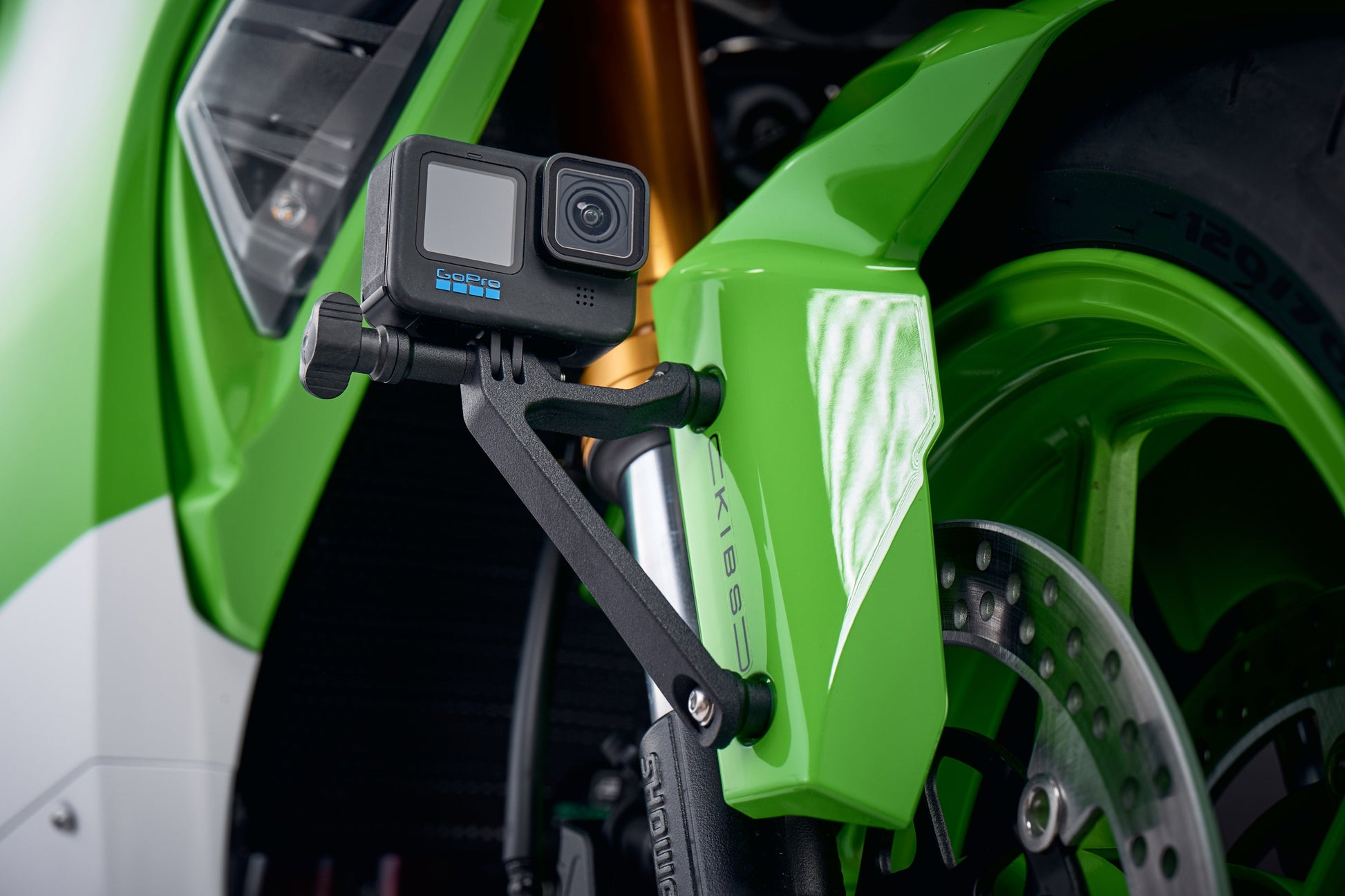 Evotech Action / Safety Camera Front Mudguard Mount - Kawasaki Ninja ZX-6R 40th Anniversary Edition (2024+)