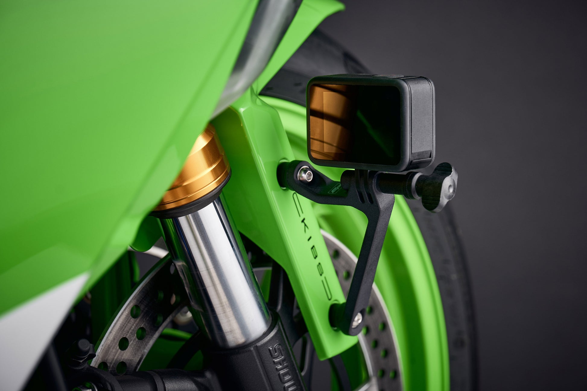 Evotech Action / Safety Camera Front Mudguard Mount - Kawasaki Ninja ZX-6R 40th Anniversary Edition (2024+)