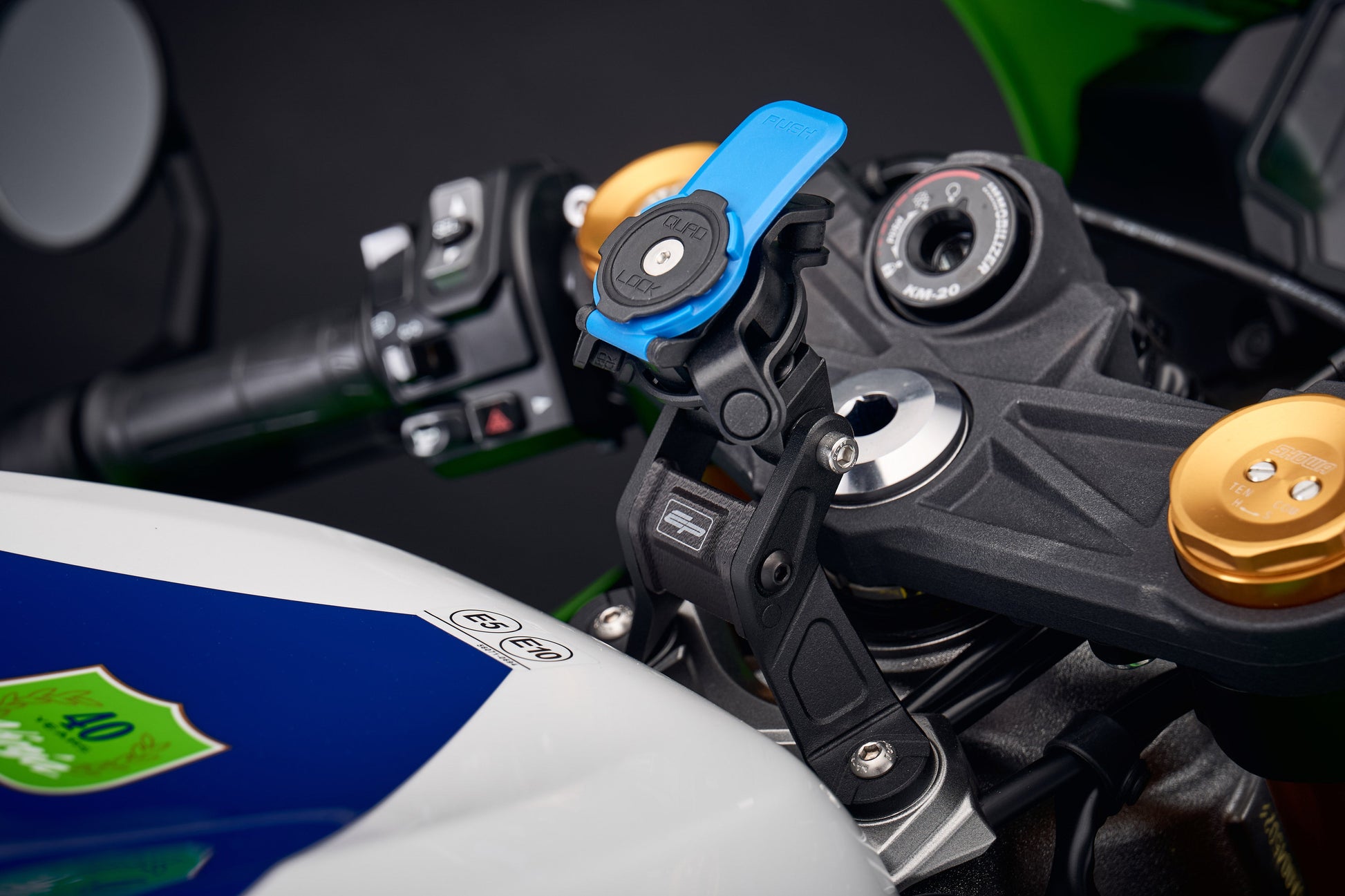 Navigatiesteun Evotech Performance voor Quad Lock - Kawasaki Ninja ZX-6R 40th Anniversary Edition (2024+)