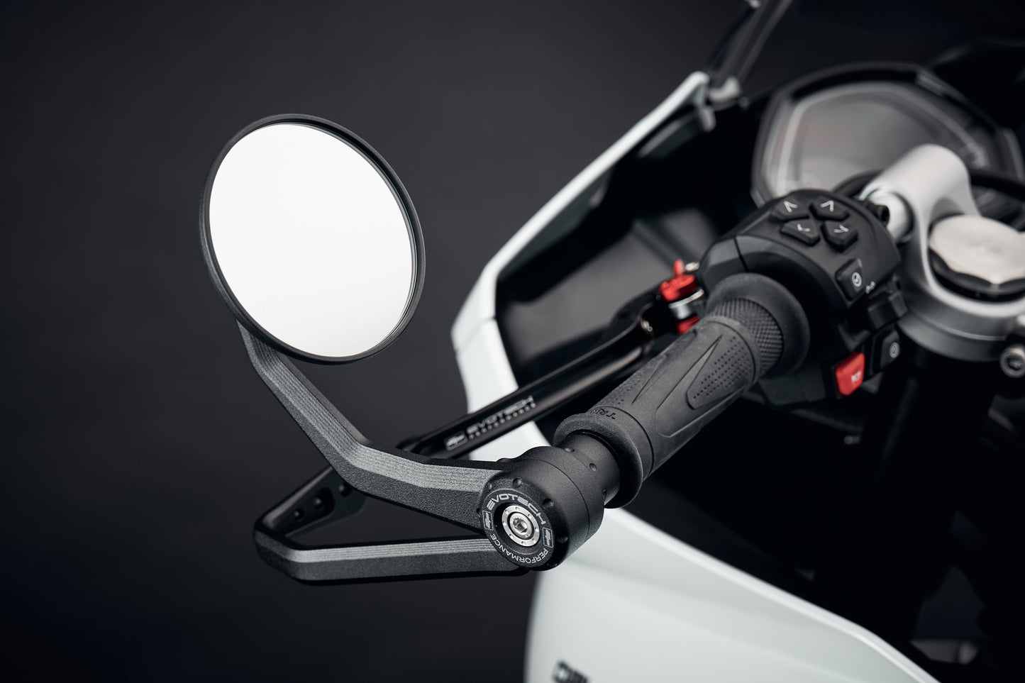 Evotech Bar End Spiegels incl. remhendel en koppelingshendel beschermers - Triumph Trident 660 Triple Tribute Edition (2024+)
