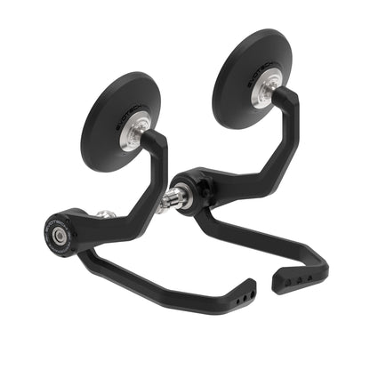Bar End Spiegels (Retro) incl. Rem- en Koppelingshendel Beschermer Set Evotech - Ducati Monster V2+ (Plus) (2026+)