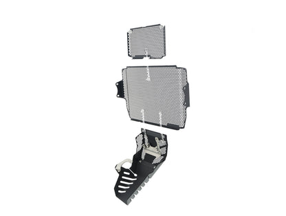 Evotech Ducati Multistrada 1260 S Grand Tour Radiatorcover Oliekoelercover en Motorblok Beschermer Set 2020