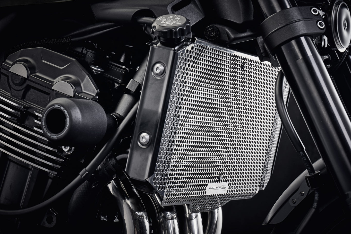 Evotech Kawasaki Z900RS Performance Radiatorcover (2018 - 2020) (Stainless Steel)