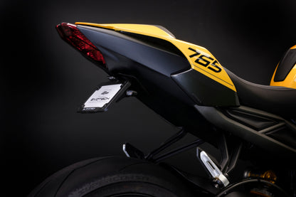 Verstelbare kentekenplaathouder incl. V1 knipperlichten Evotech - Triumph Street Triple 765 RX (2026)