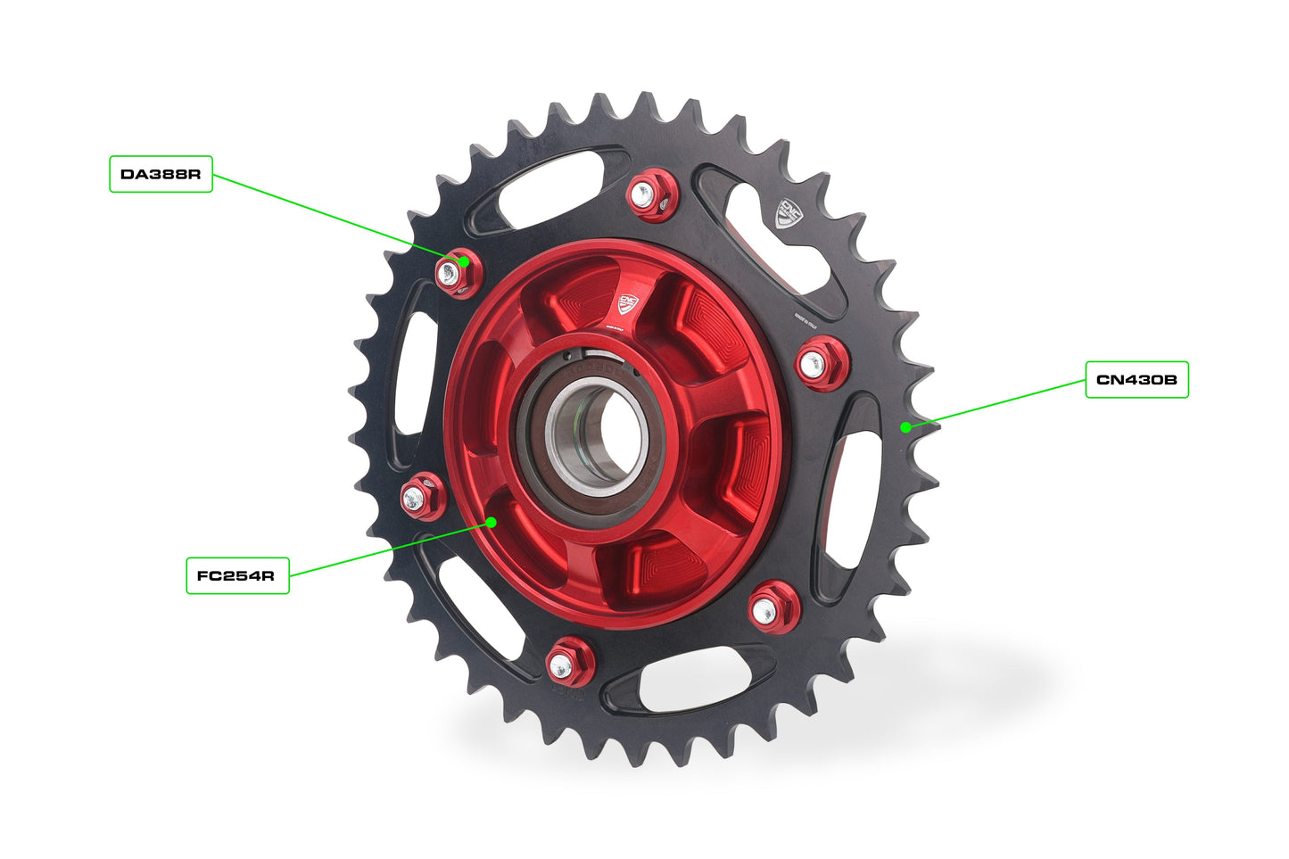 Achtertandwiel 43-tands aluminium CNC Racing Ducati Panigale V2S FB63 (2026)