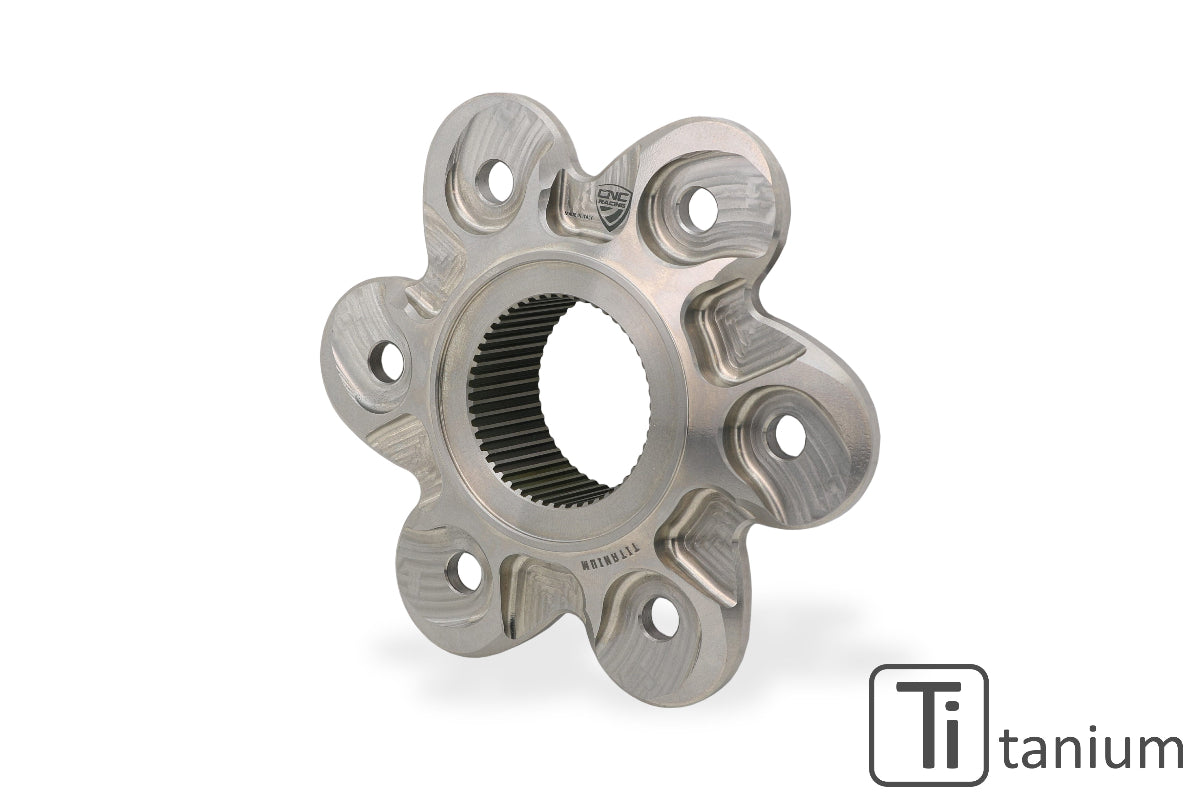 Titanium Achtertandwieldrager 6-bouts (grote achteras) Ducati SuperSport 939 (2017-2020) overzicht