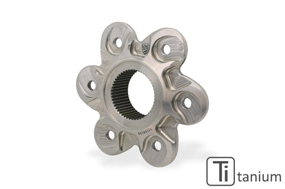 Titanium Achtertandwieldrager 6-bouts (grote achteras) Ducati Monster 1200 25 Anniversario (2020) overzicht