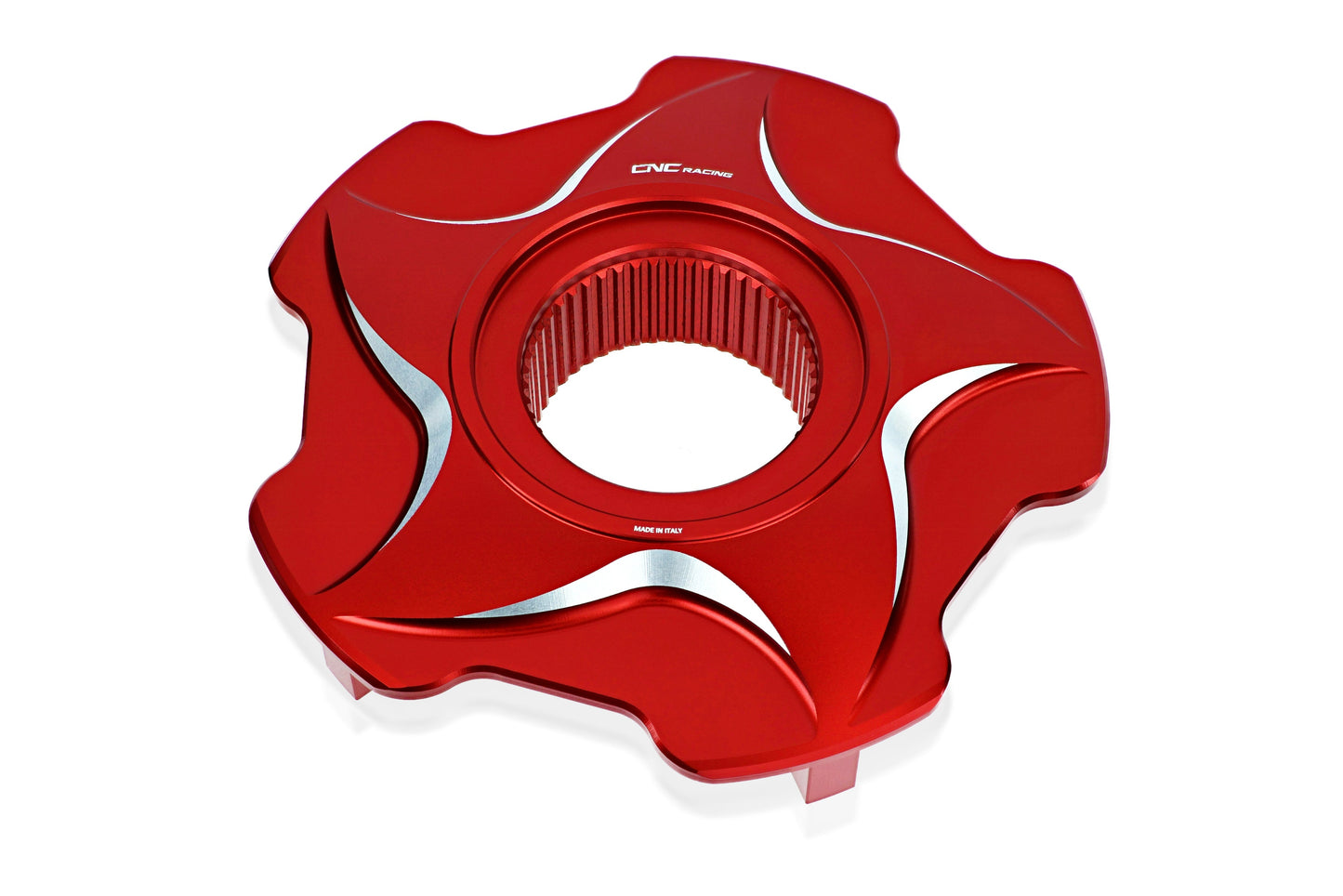 Achtertandwieldrager Bicolor MV Agusta Dragster 800 Rosso E5 (2021+) tandwieldrager CNC Racing rood-zilver productfoto