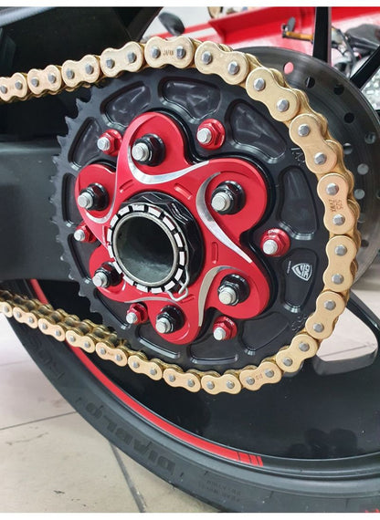Rear sprocket flange Bicolor 6 holes Ducati