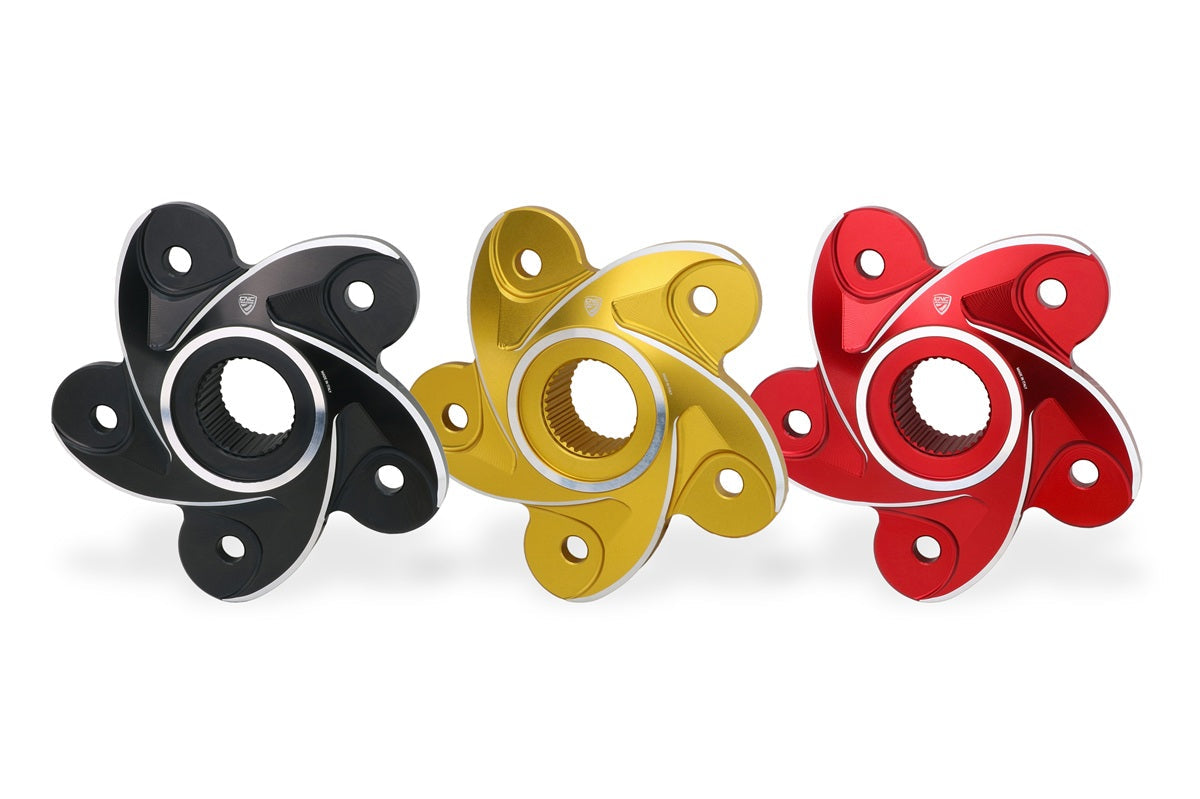 Achtertandwieldrager Bicolore - Ducati Monster S4RS (2006-2009) beschikbare kleuren zwart-zilver, rood-zilver en goud-zilver