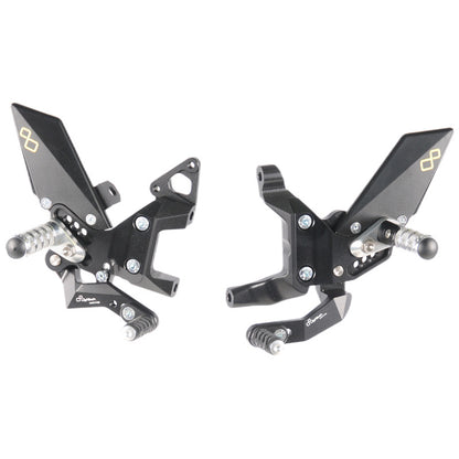 Einstellbarer Bremsschalter mit faltbaren Fußstützen und Standardverschiebungsmuster Ducati Panigale V2 Bayliss 1. Champion 20-jähriges Jubiläum 2022-2024