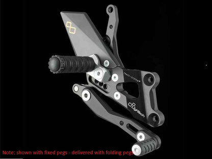 Einstellbare Bremsverknüpfung mit faltbaren Fußstützen Kawasaki Z900 Leistung 2021-2024