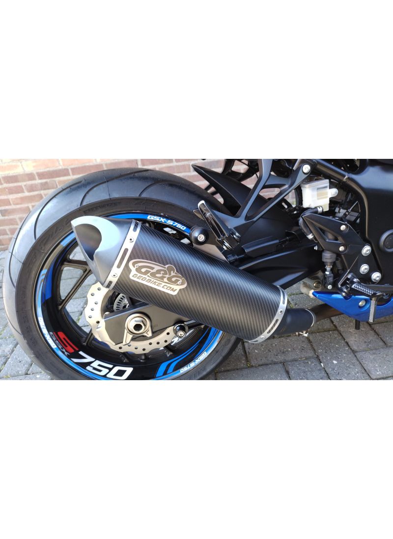 G&G Big Oval slip-on exhaust GSX-S750 2015+