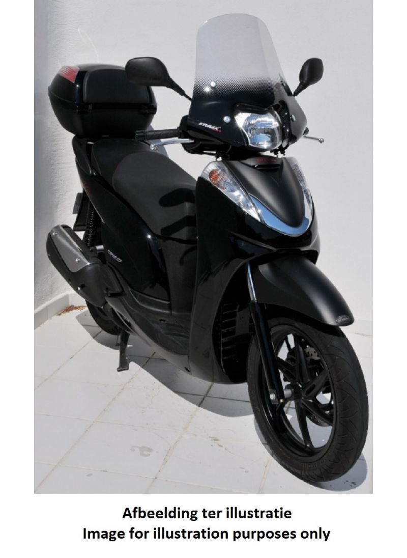 Universal Scooter Windshield transparant/black Ermax Sportivo Decoupe (45cm) Honda SH 125 2001-2012