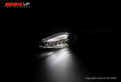 Outletdeal: KOSO Sonic 2-in-1 LED Richtingaanwijzers met Dagrijverlichting – Stijlvol & Straatlegaal