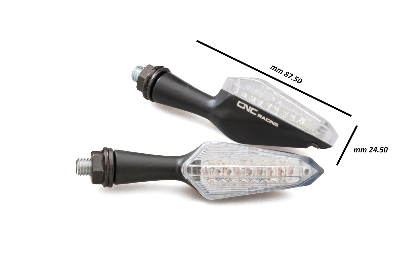 Knipperlichtset 'Jet' (2 st.) Ducati Scrambler Cafe Racer (2017-2018) afmetingen
