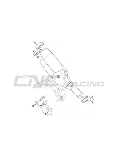 Exhaust silencer heat guard bolt kit Ducati