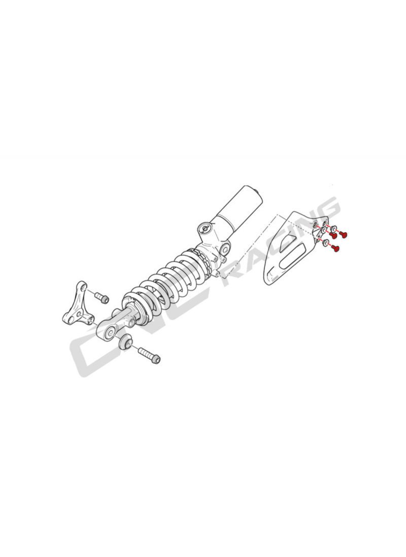 Rear Shock Absorber Cover Bolt Set Ducati Panigale Streetfighter