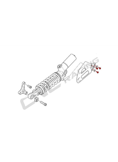 Rear Shock Absorber Cover Bolt Set Ducati Panigale Streetfighter