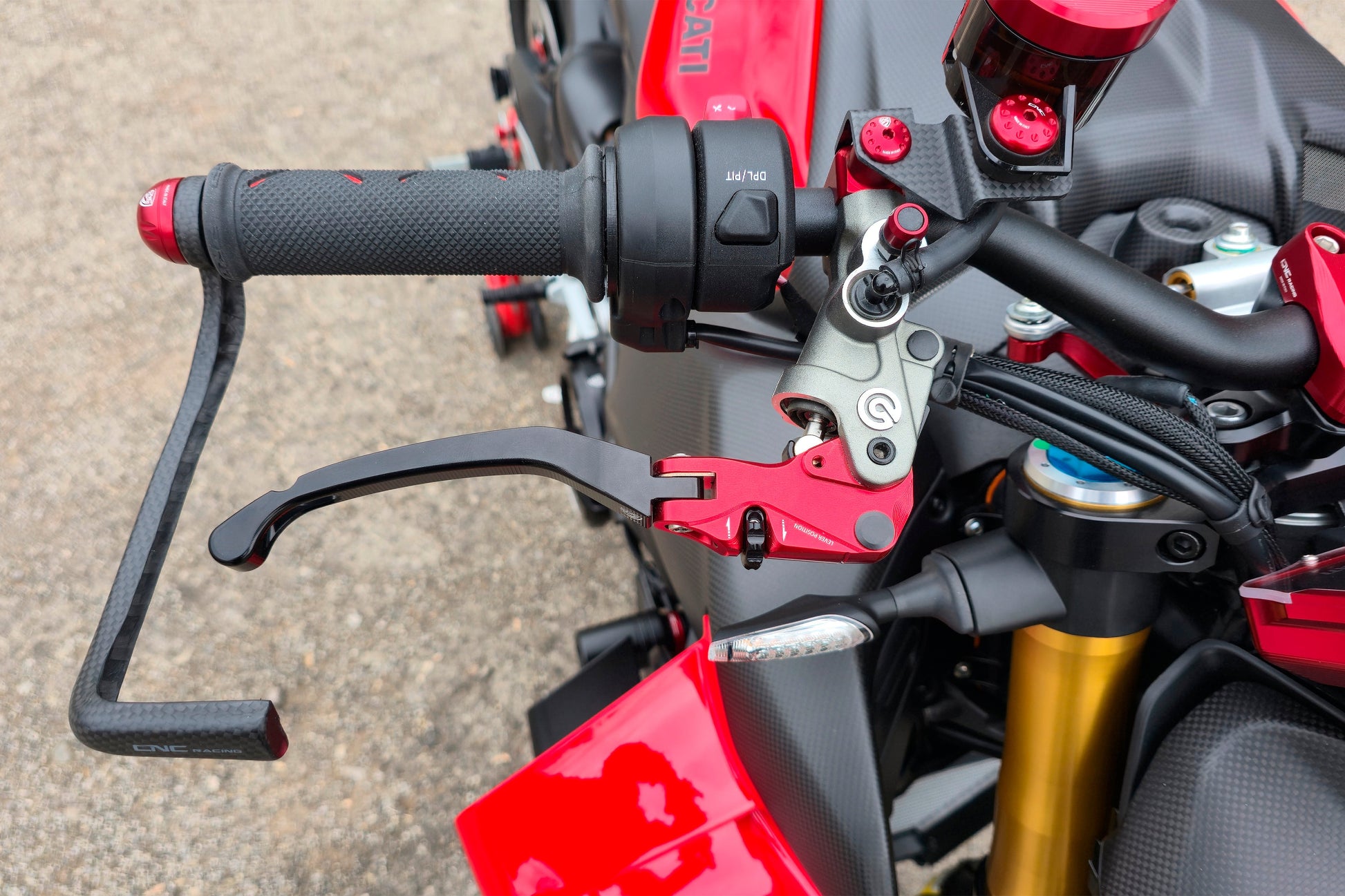 Opklapbare remhendel - met horizontale verstelknop Ducati Diavel (2014-2018)