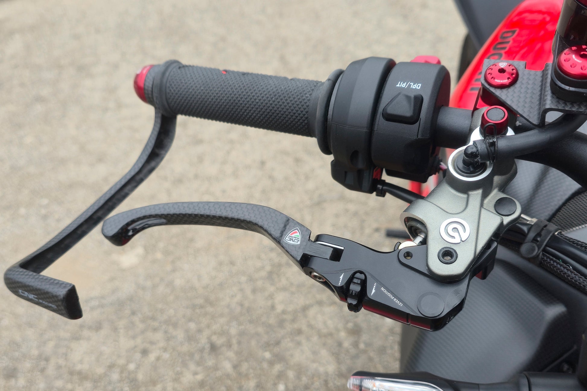 Carbon opklapbare remhendel - met horizontale verstelknop Kawasaki Ninja H2R (2015+)