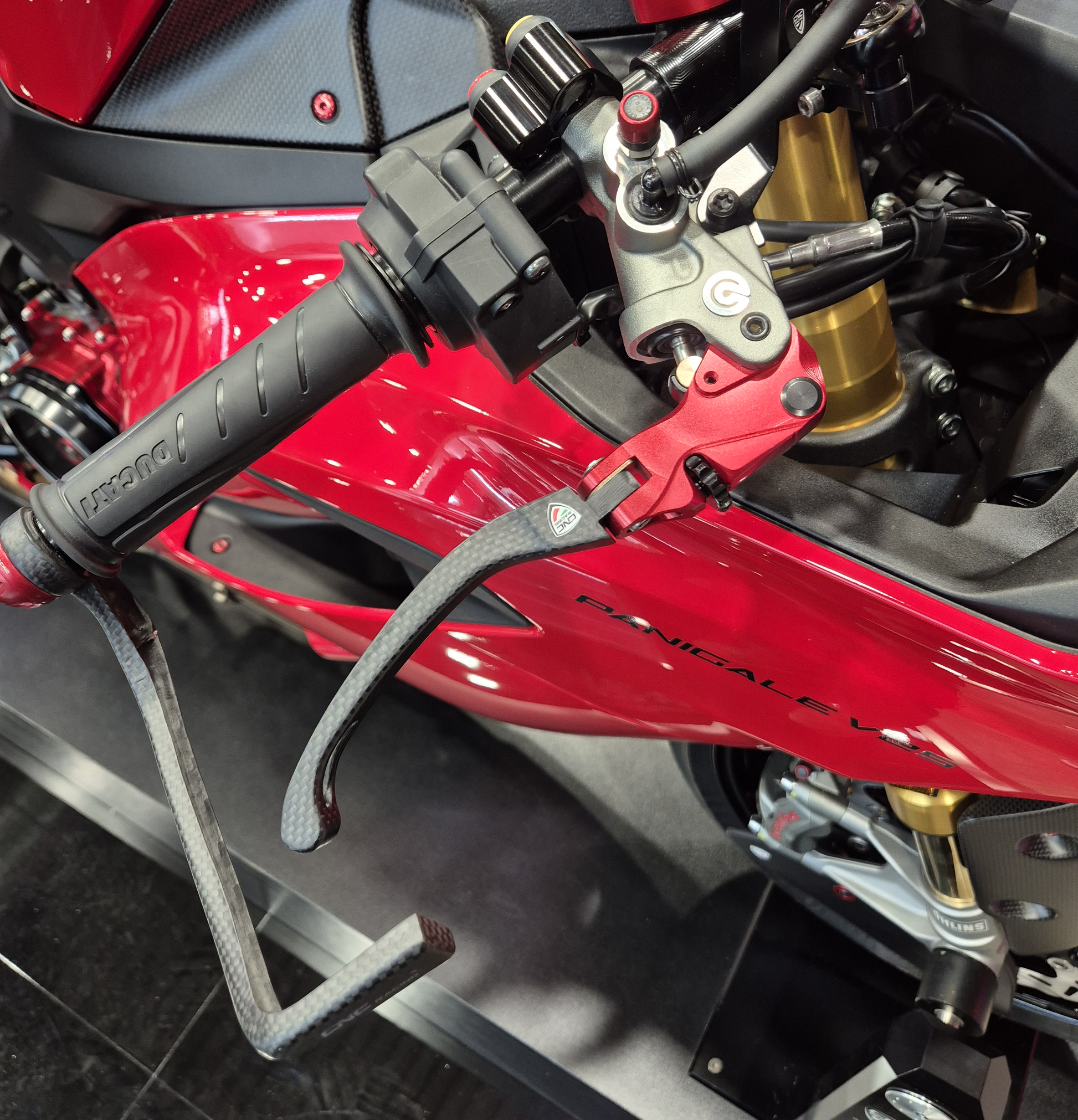 Carbon opklapbare remhendel - met horizontale verstelknop Ducati Streetfighter V4 S (2020-2022)