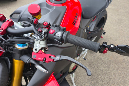 Carbon opklapbaar koppelingshendel - met rollende verstelknop Ducati Panigale V2 Bayliss 1st Champion 20th Anniversary (2022+)